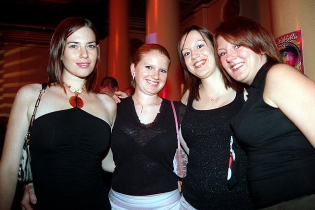 On a girls night out at 'Brighton Beach' were, left to right, Jo, Sarah, Mandy and Jill, September 2003 - Picture Sheffield Newspapers
