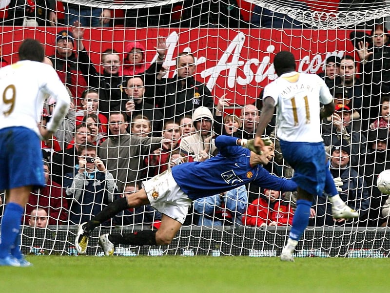 His penalty against Manchester United sent Pompey to the FA Cup semi-final in 2008. 
