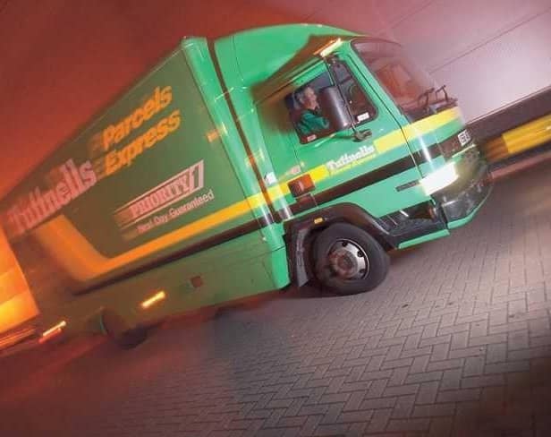 One of Tuffnells Parcels Express's iconic green delivery trucks. The firm collapsed into administration today at the loss of up to 2,200 jobs.