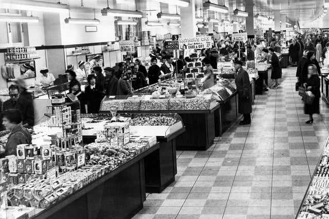 There were always plenty of Easter Eggs for sale in Woolworths, Sheffield, pictured here in 1960