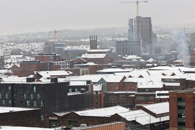 Heavy snow is forecast for Sheffield