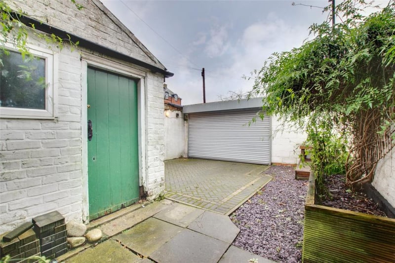 The courtyard provides an excellent sitting area for the warm sunny days and a storage shed. Vehicle owners will benefit from parking space for up to two cars.

Photo: Rightmove