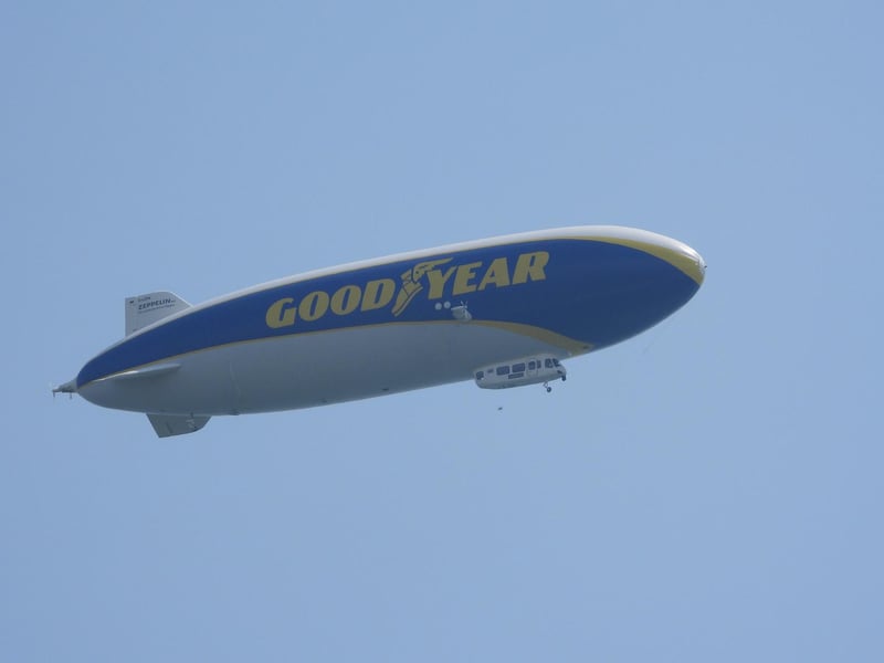 The Goodyear Blimp over Portsmouth on Thursday, July 1. Picture: William Bates