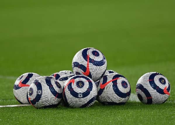 Premier League match ball. (Photo by Shaun Botterill/Getty Images)