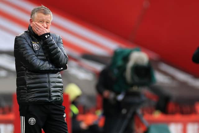 Chris Wilder, manager of Sheffield United  (Photo by Mike Egerton - Pool/Getty Images)