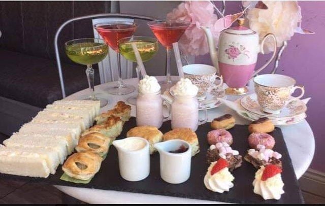 Served on slate instead of the traditional tiers, this pretty bistro offers afternoon tea with pink Champagne, priced £24.95 for two.