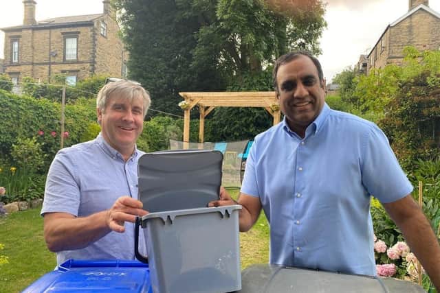 Coun Tim Huggan, seen here with LibDem Sheffield City Council group leader Shaffaq Mohammed, welcomed moves to catch drivers illegally turning at the junction of Glossop Road and Upper Hanover Street, as it endangers pedestrians crossing there. Picture: Sheffield LIbDems