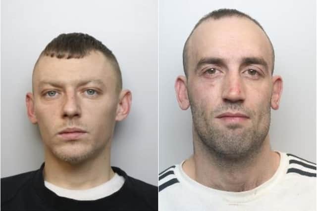 Ben Archer (left) and Adam Jeffries have both been sentenced to eight years, six months in prison for their involvement in a car crash which caused the death of 30-year-old pedestrian, Adam Cumpsty
