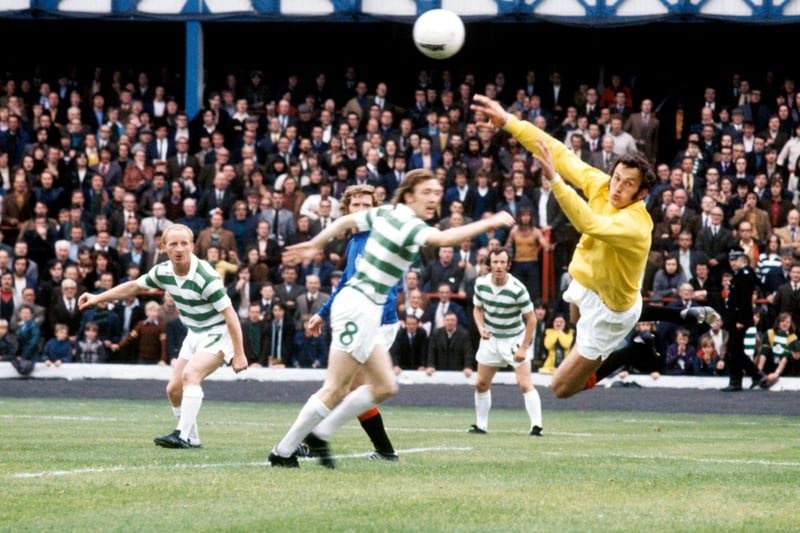 Celtic take on Rangers at Ibrox in the League Cup in August 1973. 