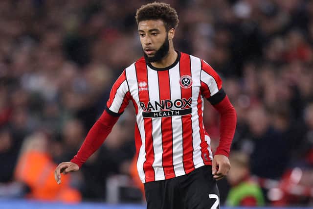 Sheffield United's Jayden Bogle during Sheffield United's game against QPR earlier this season: George Wood/Getty Images