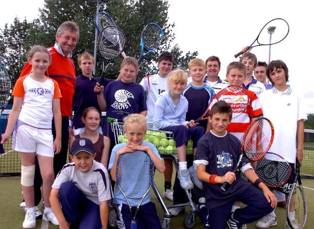 Summer tennis camp in 2007 at the Bessecarr Tennis Club.