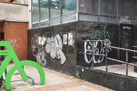 Bridget Ingle shared this example of graffiti in Sheffield city centre, where she says street cleansing is much worse than in Leeds city centre