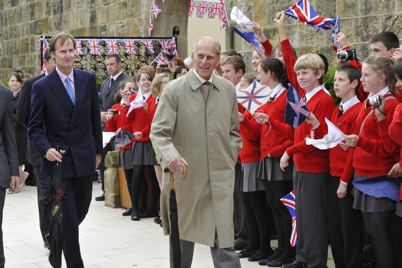 Prince Philip and the Duke of Northumberland at The Alnwick Garden.