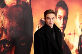 Batman, starring Robert Pattinson, is one of the films that has its release halted amidst the conflict in Ukraine. (Photo by Dimitrios Kambouris/Getty Images)