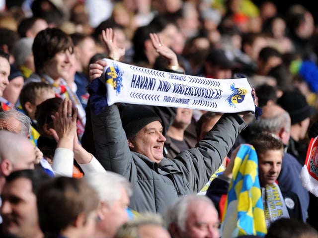 Hawks fans at Anfield. Picture by Allan Hutchings.