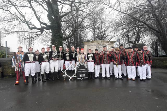 Grenoside Sword Dancers and Handsworth Traditional Sword Dancers, who for the first time ever teamed up to perform together for the crowd.