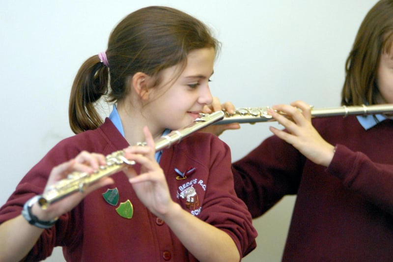 Time for a tune at St Bede's in 2007.