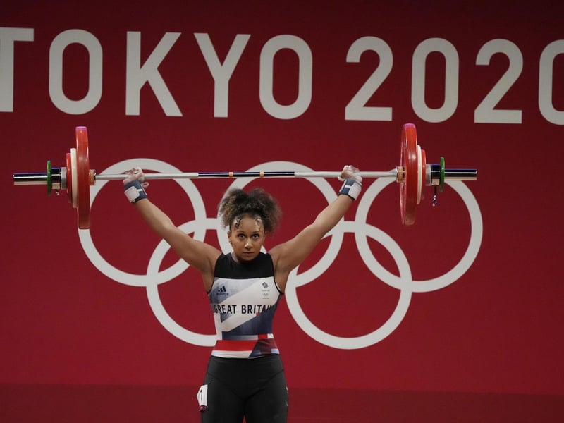 Zoe Smith of Britain competes in the women's 59kg weightlifting event