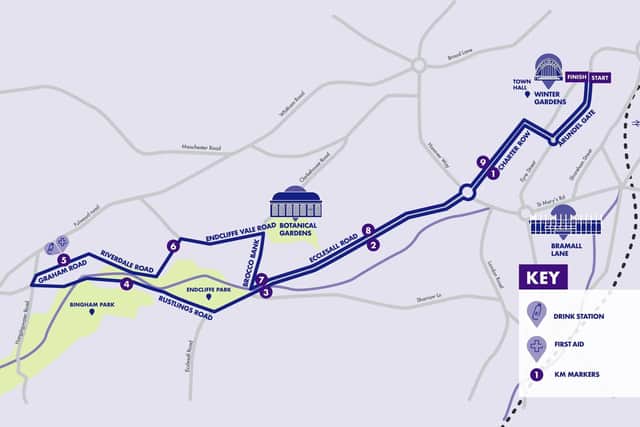 This is the route for the Sheffield 10K which is taking place from Arundel Gate in the city centre on Sunday, September 26, 2021.