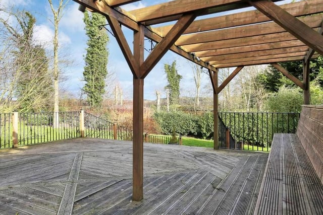 More space for outdoor entertaining is provided by this decking area. The rural surroundings are beautiful and relaxing.