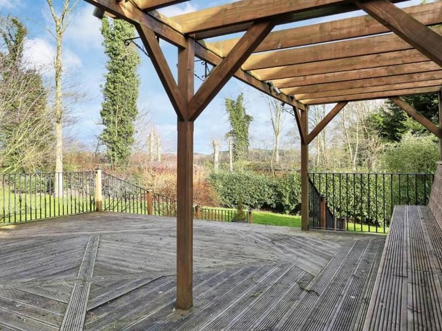 More space for outdoor entertaining is provided by this decking area. The rural surroundings are beautiful and relaxing.
