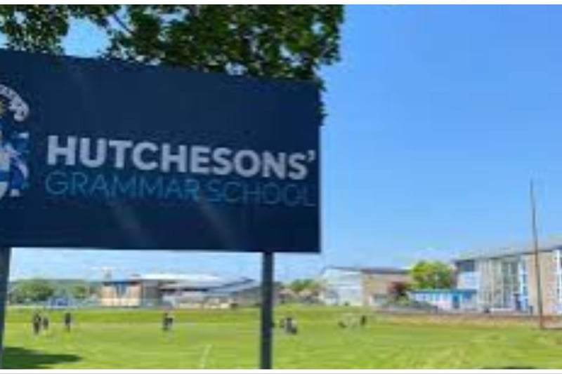 Hutchesons' Grammar School was ranked sixth on a regional scale.
