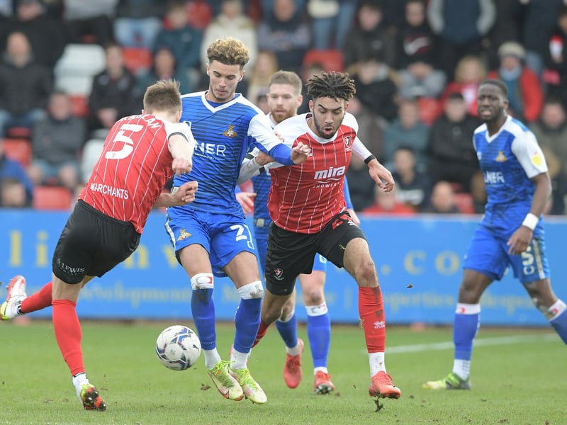 Part of the League One title-winning squad - contract's up with Cheltenham Town.