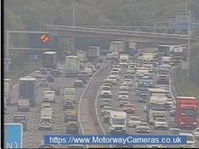 Heavy traffic was reporter on the M1 this afternoon.