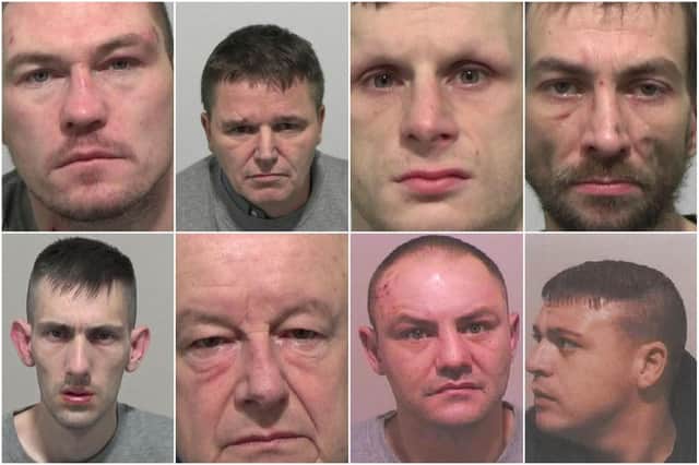 Just some of the criminals from the Sunderland area who have been recently jailed.