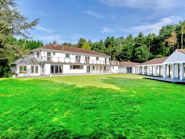 This is a shot from the rear of Mount Charlotte that shows the sheer size and style of the property and its annexe, plus its secluded position within Newstead Abbey Park. There is also a lawned garden and a patio running the full length of the house.