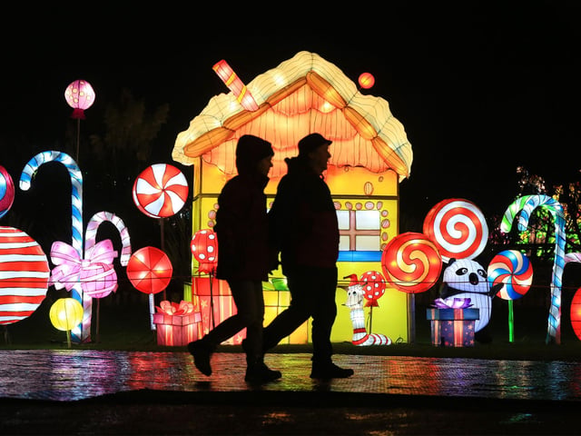 A spectacular light and lantern festival created some dazzling Christmas magic as the award-winning Yorkshire Wildlife Park unveiled the Winter Illuminations trail today. Picture: Chris Etchells