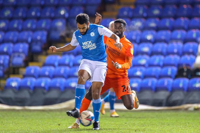 Jordy Hiwula was Pompey's man of the match at Peterborough