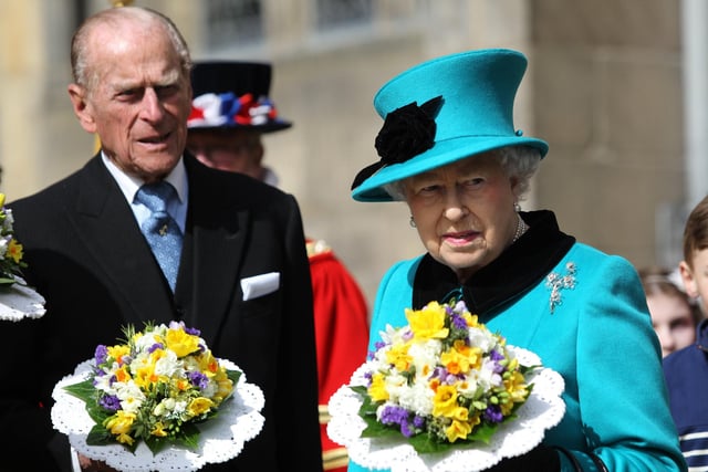 Her Majesty The Queen and His Royal Highness The Duke of Edinburgh attended the Royal Maundy Service at Sheffield Cathedral on Thursday April 2, 2015.