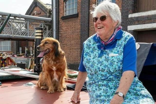A popular former Sheffield headteacher has been praised by the King for her service after her death was announced. Diana Skilbeck is pictured aboard the boat Gifford with her dog. Picture:  Canal and River Trust / SWNS