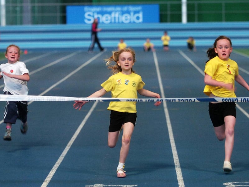 Pupils from Totley All Saints school at their sports day being held at EIS Sheffield (May 2011)