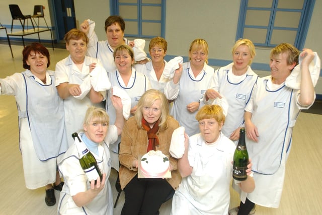 Dinner lady Margaret McDermott was pictured in 2005 when she retired on her 60th birthday. Are you pictured with her?