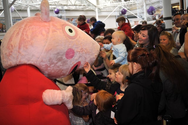The visit of a superstar in 2014. Are you in the picture with Peppa Pig?