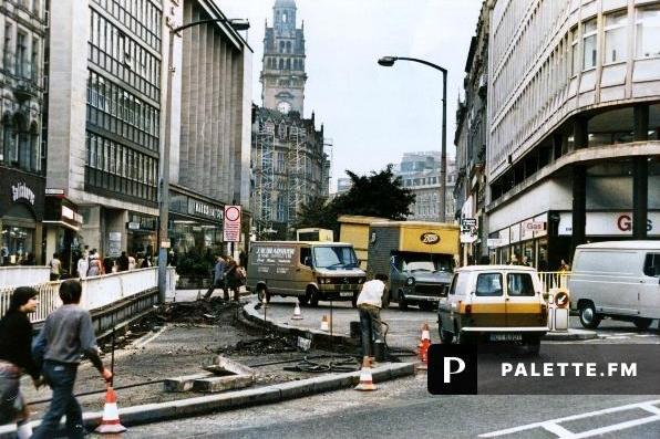 Sheffield - traffic problems during Fargate redevelopment, October 7, 1981. Picture: Sheffield Newspapers