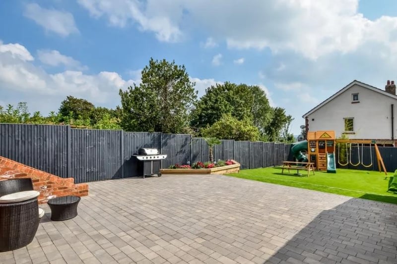 This is another look at the garden. This four bedroom house in Sea View Road, Drayton is on sale for £725,000.