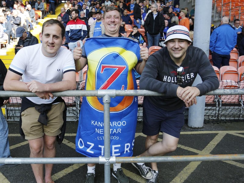 Supporters in the sun at Blackpool last season.
