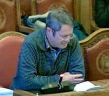 Russell Johnson, a street tree protester who has consistently criticised the actions of Sheffield City Council over the scandal. Picture: Sheffield Council webcast