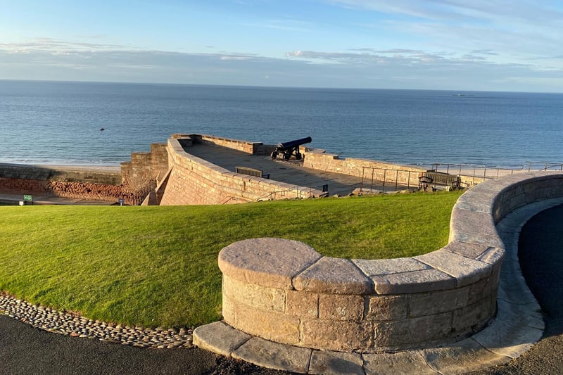 The stunning view from within the grounds of Bamburgh Castle on Friday evening, August 13, 2021.