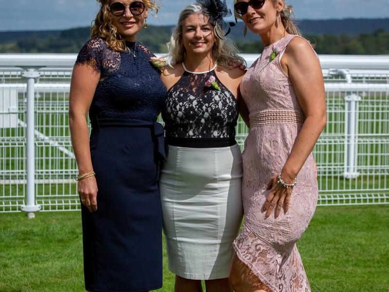 Ladies Day at Qatar Goodwood Festival, Goodwood on 29th July 2021
Pictured: Ladies enjoying themselves at Goodwood
Picture: Habibur Rahman