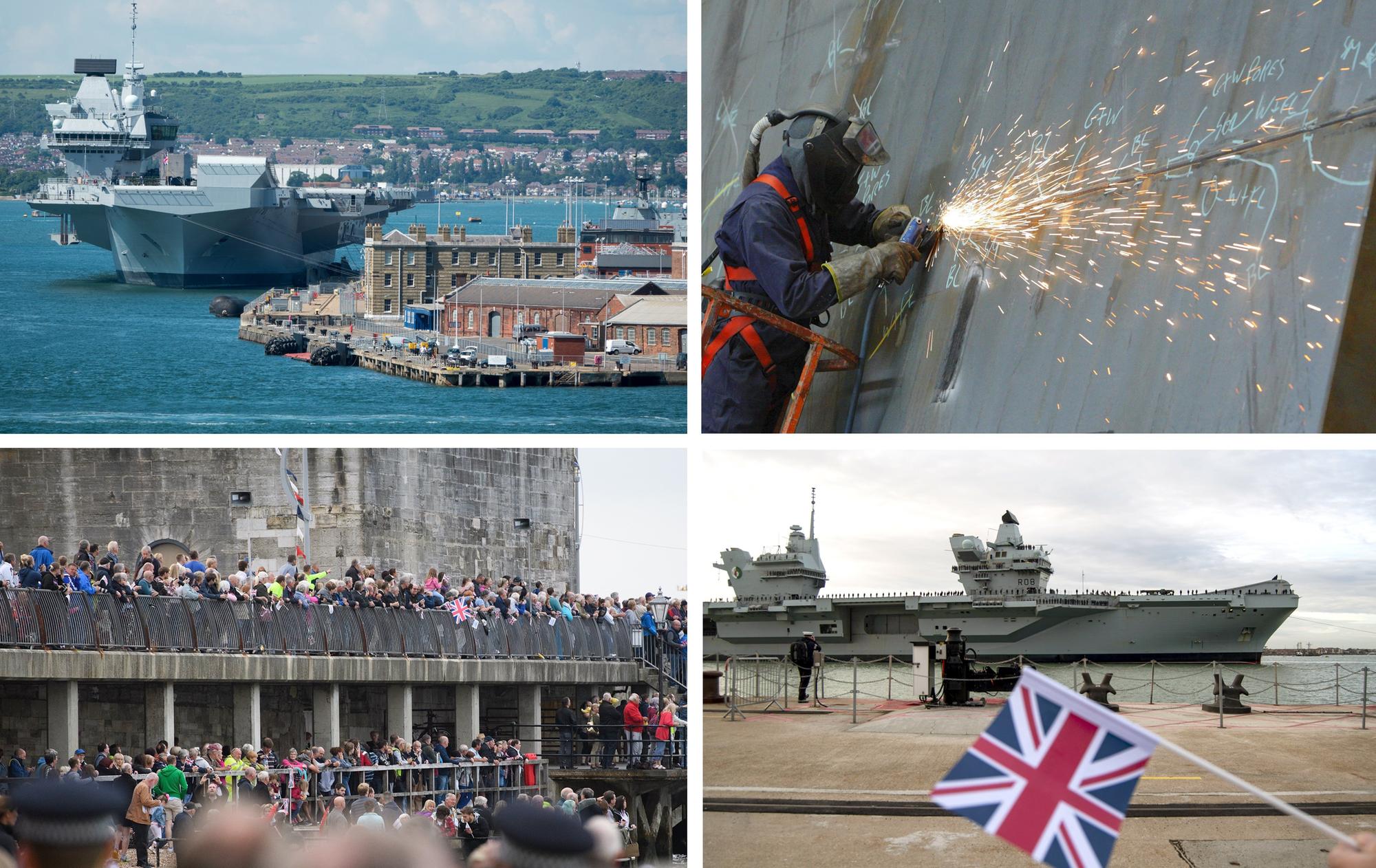 Royal Navy: 33 photos charting HMS Queen Elizabeth's journey from ...