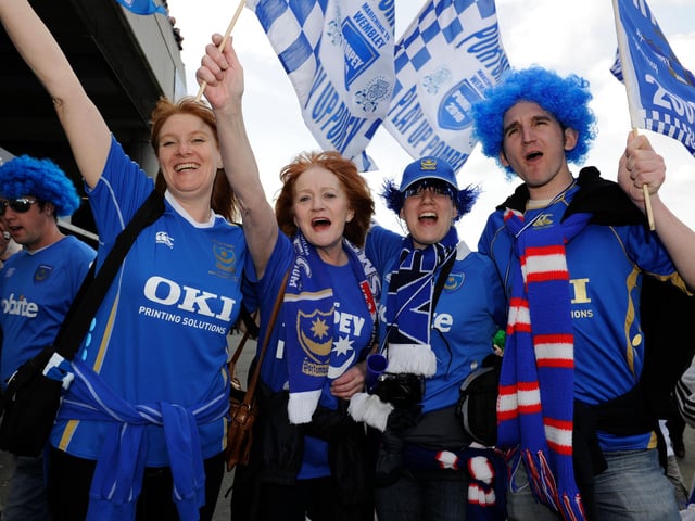 The Savage family from Portsmouth before kick-off.