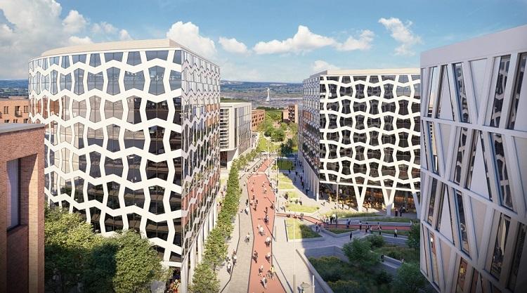 Elements Edinburgh is a developent that will build 2,500 homes on 65 acres of land in Ingliston, along with 95,000m² of office space, three hotels with a total of 891 rooms, a 131 room aparthotel, 8,200m² of retail and leisure space, and a new Edinburgh Airport access road. It's currently in the planning phase.