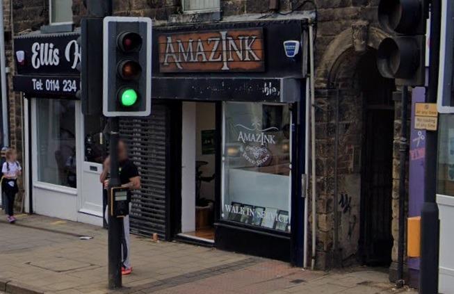 AmazInk Tattoo Studio, on Middlewood Road, holds a rating of 4.8 out of 5.0 on Google Reviews based on 51 reviews.