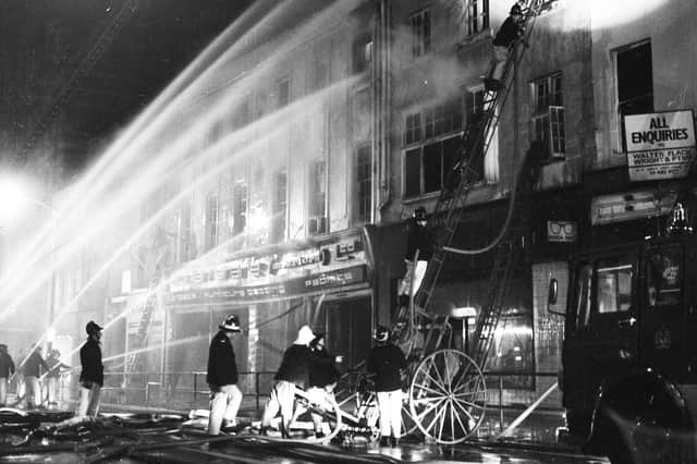 The fire at Shares in November 1969.