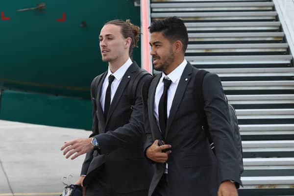 Sheffield Wednesday's Massimo Luongo with Australian teammate, Jackson Irvine. (Photo by Robert Cianflone/Getty Images)