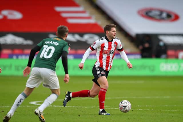 Oliver Norwood produced a superb pass for Sheffield United's second goal against Plymouth Argyle: Simon Bellis/Sportimage